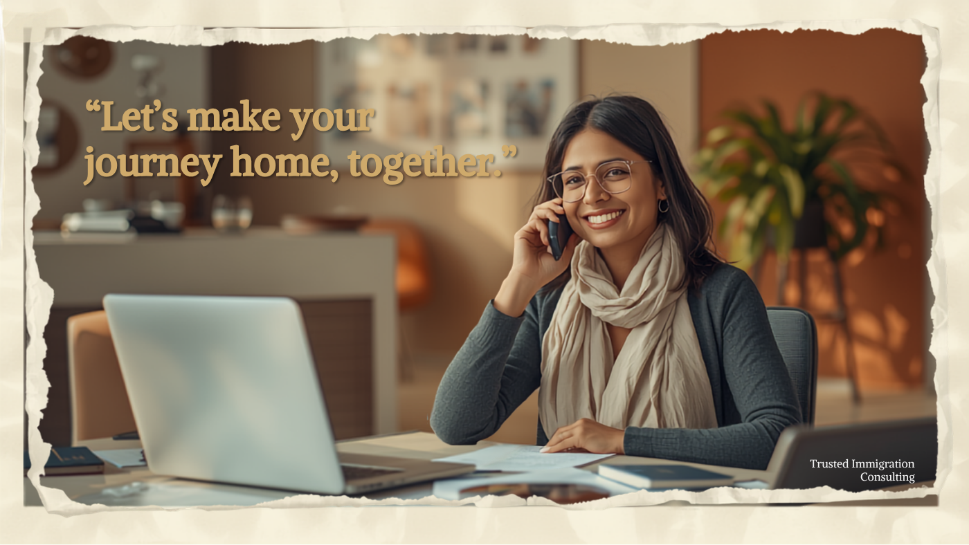 Immigration consultant speaking with a client
